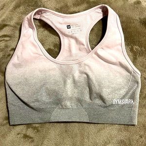 Gymshark grey and pink sports bra (M)